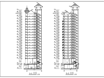 高层住宅楼建筑 施工图