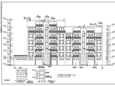 小区六层商住楼建筑 施工图