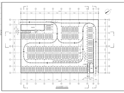 小区停车场平面布置图 施工图