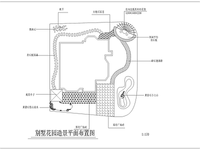 别墅花园造景平面布置图