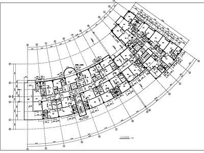 弧形住宅建筑 施工图