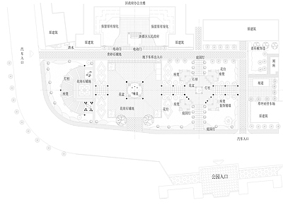 某广场景观 平面图