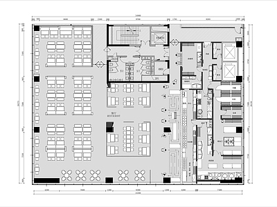食堂平面布置图 施工图