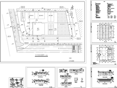 单层汽车展厅建 施工图 展销厅