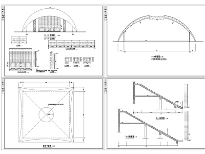 夹层小型体育馆建 施工图 体育场