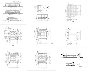 学校体育馆建筑图 施工图 体育场