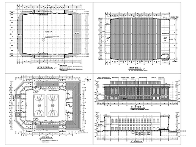 篮球体育馆建 施工图