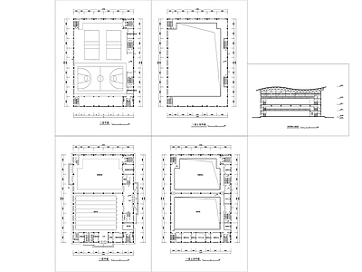 体育馆建筑设计图 施工图 体育场