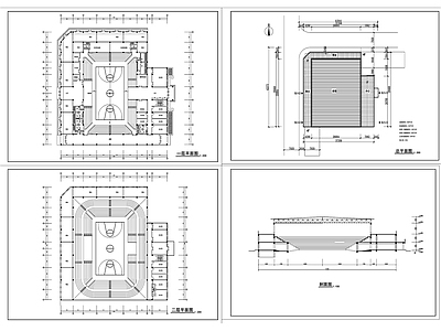 15体育馆建筑方案设计图 施工图