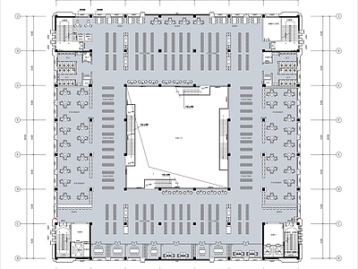 图书馆阅览区平面图 施工图