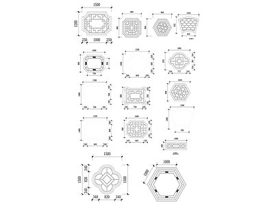 17古建筑线条雕花 施工图