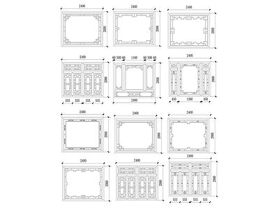 经典仿古建筑常用门窗图 施工图