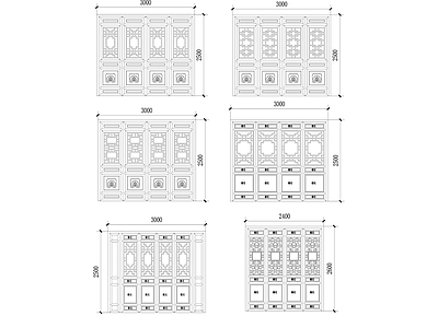 经典仿古建筑常用门窗图 施工图