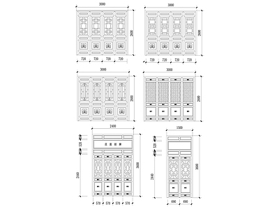 经典仿古建筑常用门窗图 施工图