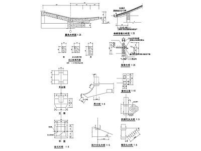 48斗拱大样图翼角大样图卷棚屋檐大样图 施工图