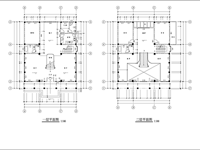 某地区三层别墅户型建筑设 施工图