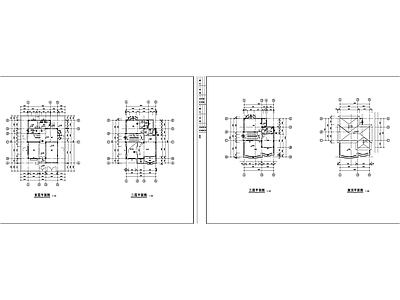 三层别墅建施图 施工图