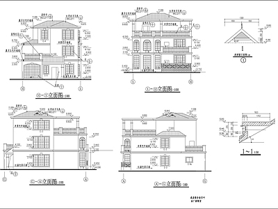 长沙别墅建筑设计施工全套图纸 施工图