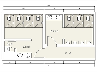 卫生间平面图16 施工图