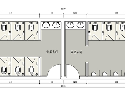 卫生间平面图