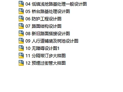 详细道路设 施工图 交通道路