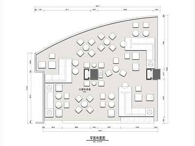 220平米大堂休息室平面布置图 大堂