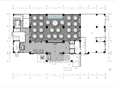 400㎡酒店宴会厅平面布置图 公区