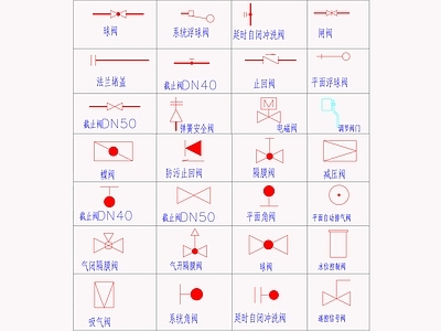 管道设计阀门 常用工程阀图集 施工图