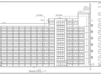 框架教学楼建筑结 施工图