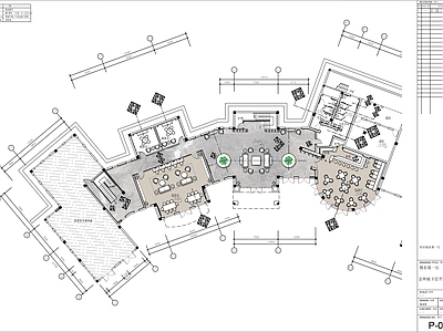 三层现代售楼部会 施工图