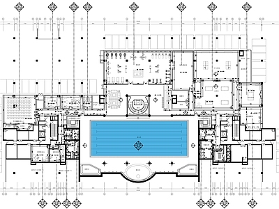 4000㎡游泳健身会所全 施工图