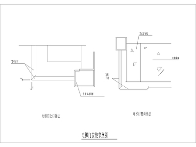 电梯门安装节点图 施工图 通用节点