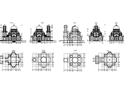 教会平面立面 施工图