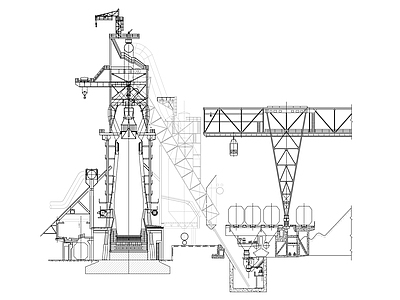 高炉设备设计图 施工图 工业建筑