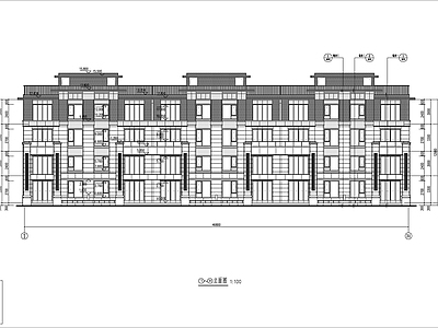 多层新中式拼叠住宅建施图 施工图