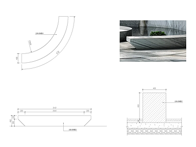 整石座凳 施工图