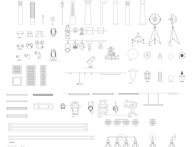 工装灯具图库 施工图