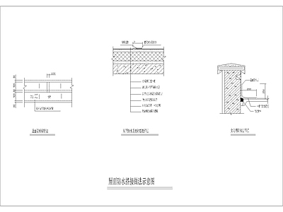 屋面防水搭接做法示意图 施工图