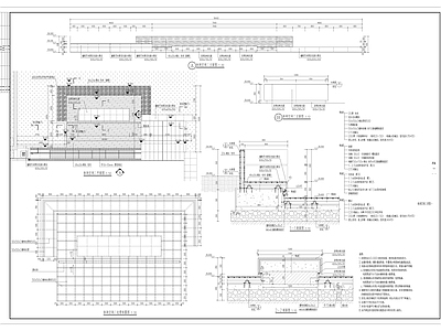 现代风格景观空间 施工图 景观小品