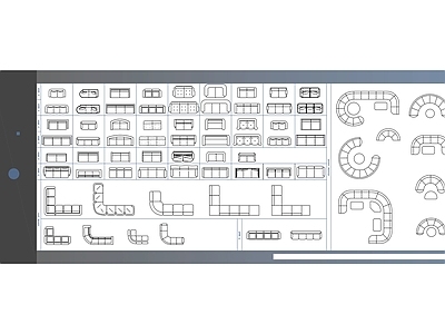 71个高品质沙发块平面图 施工图