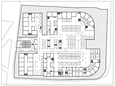 住宅楼地下车库停车场平面图 施工图