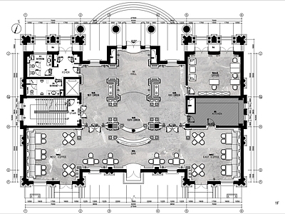 1200㎡民宿餐厅平面布置图 施工图