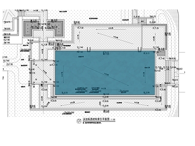常用泳池尺寸平面详图 施工图 游泳池