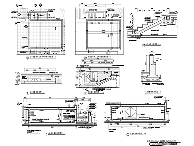 室外泳池地埋式设备房详图 施工图