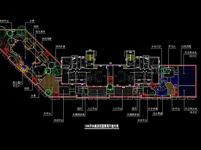 1040㎡屋顶花园景观 平面图
