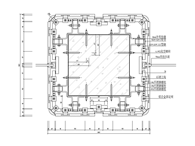 详细的石材柱节点图 施工图