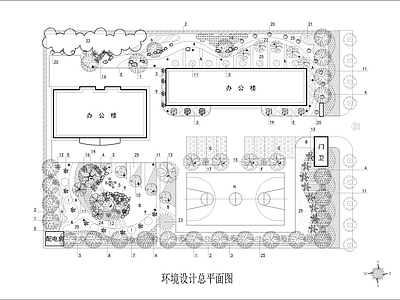 办公楼景观绿化方案 施工图