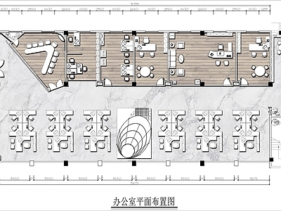 600㎡科技公司办公室平面布置图 施工图