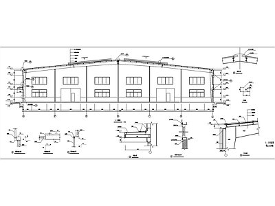 木业成品仓库仓房钢结构建筑图 施工图