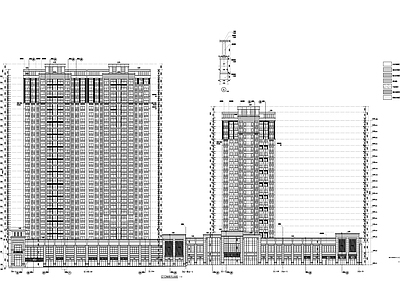 二十八层欧式商住楼建筑方案图 施工图